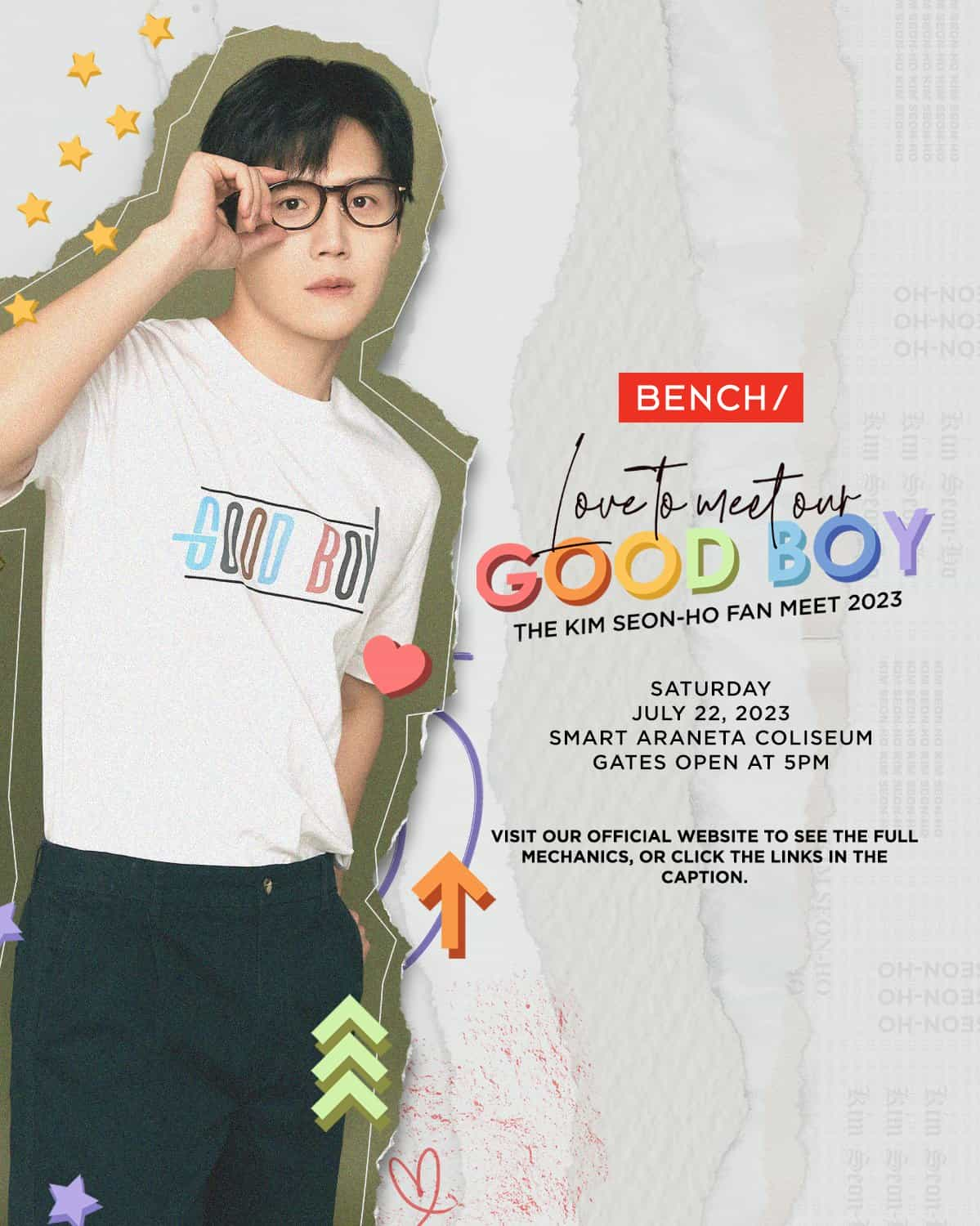 love to meet our GOOD BOY: The Kim Seon Ho Fan Meet 2023 x BENCH: What ...