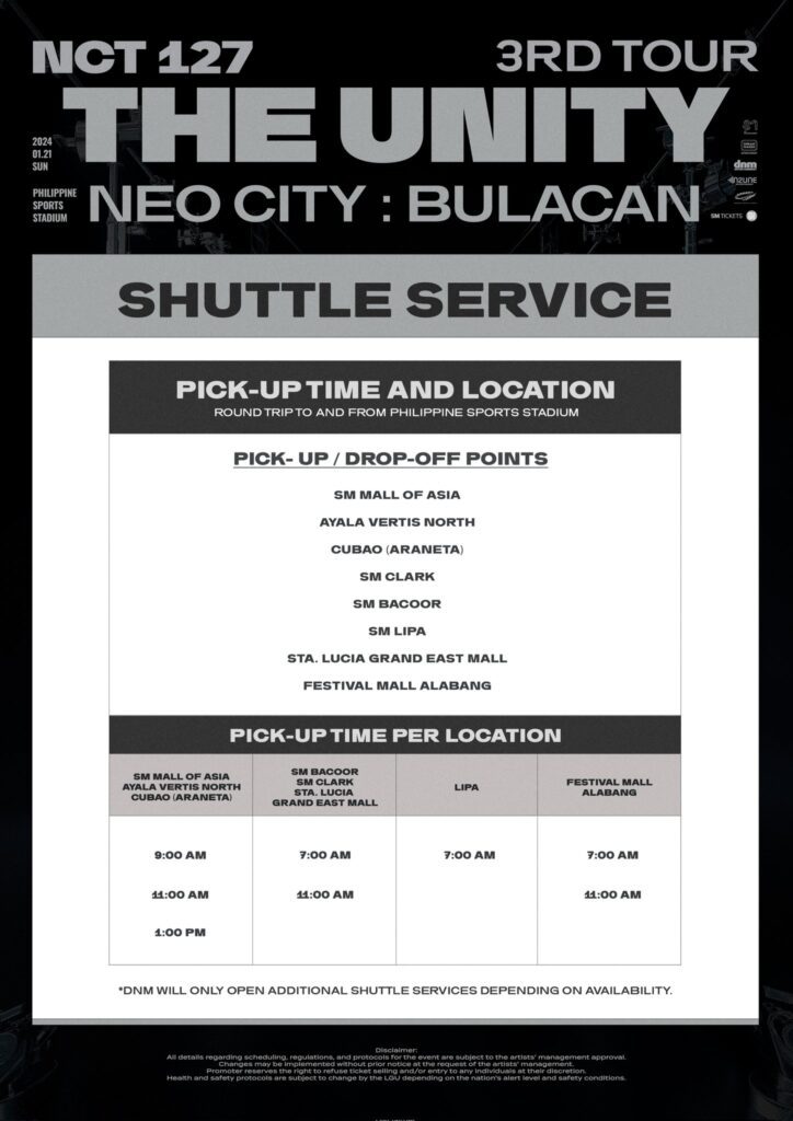 nct tour ticket prices