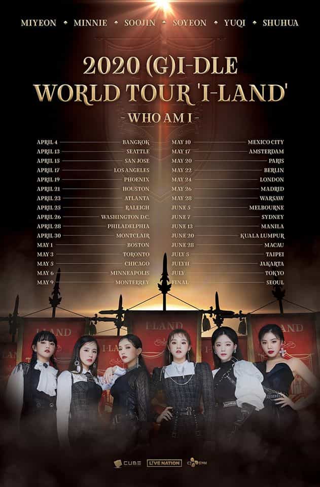 (G)I-DLE announces 'I-LAND' world tour, here are the list of cities ...